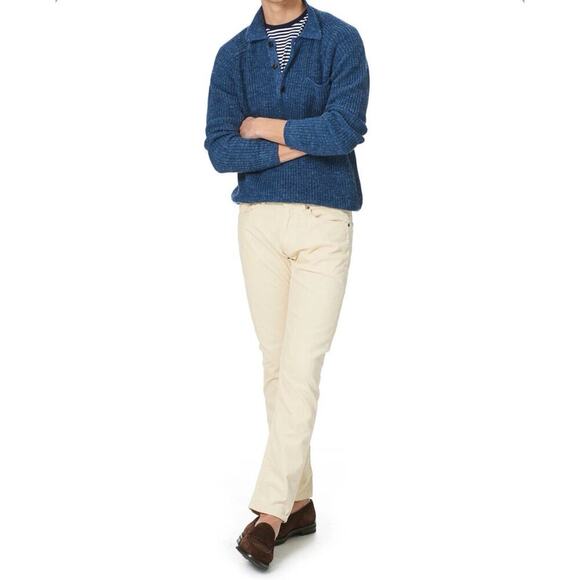 Ralph Lauren Collection Purple Label Mens Textured Silk Linen Polo Shirt Sweater - Picture 9 of 9